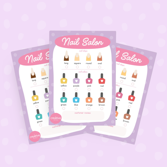 Nail Salon Pretend Play Notepad